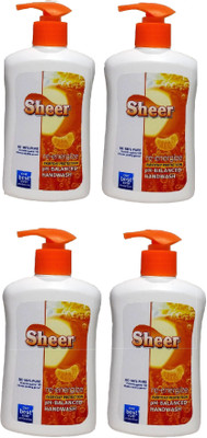 

sheer Hand wash Orange (Pack of 4 ,200ml each)(200 ml, Pump Dispenser, Pack of 4)