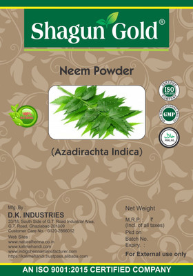 

Shagun Gold Organic Neem powder 400 gmFor face pack , pimple care & hair treatments(400 g)