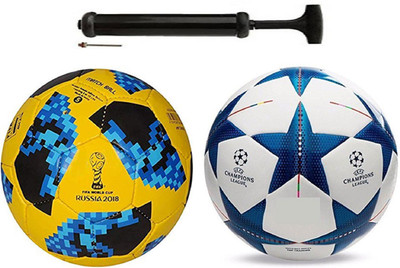 

Alen Luxury Startel Yellow + Blue Star Football Combo With Durable Air Pump Football Kit