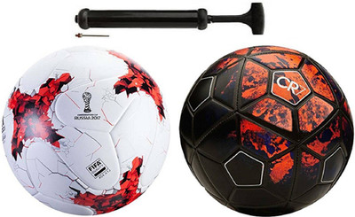 

Nice Rushia Red + CFR-7 Football Combo With Durable Air Pump Football Kit