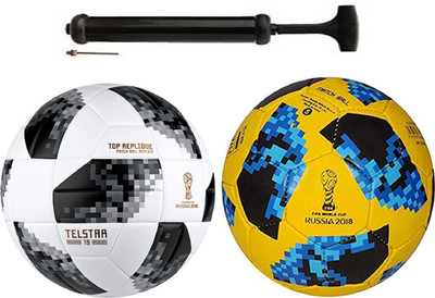 

Nice Startel Yellow + Startel Black Football Combo With Durable Air Pump Football Kit