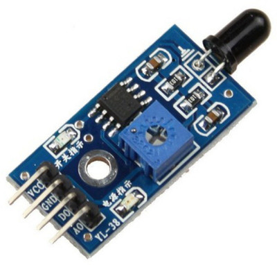 

SunRobotics IR Flame Sensor Module Detector Flame sensor for arduino, NodeMCU, Raspberry Pi etc(Blue)