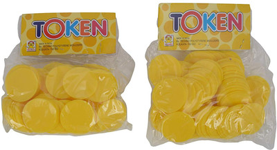 

Amit Marketing Plastic Yellow Plain Coin (5 cm x 2 cm x 5 cm, Yellow)(Yellow)