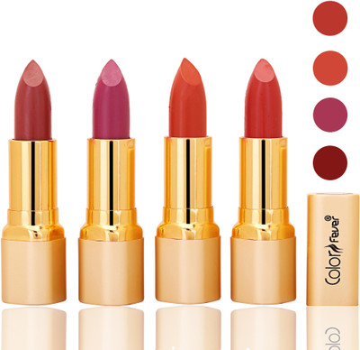 

Color Fever lipstick with Vitamin E, Enriched soft(Mauve, plum, brick orange, orange, 16 g)