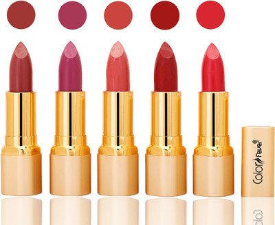 

Color Fever lipstick with Vitamin E, Enriched soft(Mauve, plum, peach, red, red, 20 g)