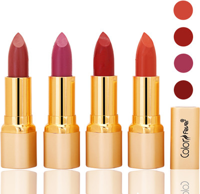 

Color Fever lipstick with Vitamin E, Enriched soft(Mauve, plum, red, brick orange, 16 g)