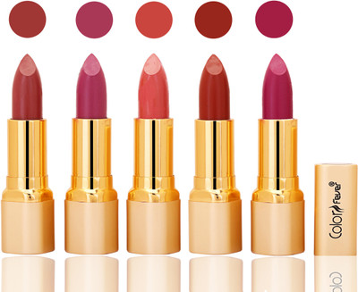 

Color Fever lipstick with Vitamin E, Enriched soft(Mauve, plum, peach, dry orange, purple, 20 g)