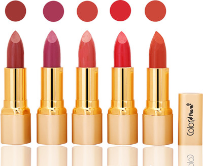 

Color Fever lipstick with Vitamin E, Enriched soft(Mauve, plum, peach, red, brick orange, 20 g)