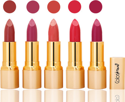 

Color Fever lipstick with Vitamin E, Enriched soft(Mauve, plum, peach, neon, purple, 20 g)