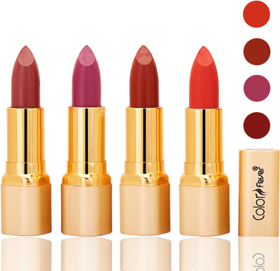 

Color Fever lipstick with Vitamin E, Enriched soft(Mauve, plum, dry orange, orange, 16 g)