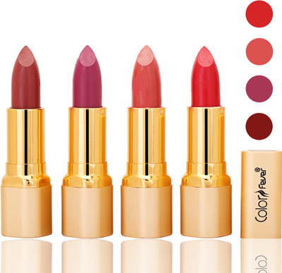 

Color Fever lipstick with Vitamin E, Enriched soft(Mauve, plum, peach, red, 16 g)