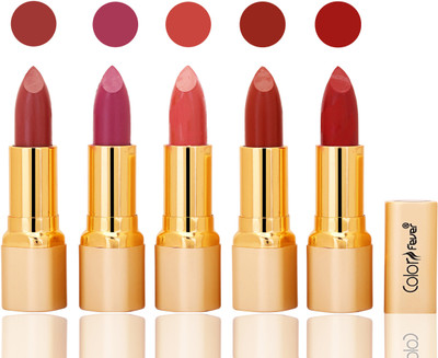 

Color Fever lipstick with Vitamin E, Enriched soft(Mauve, plum, peach, dry orange, red, 20 g)