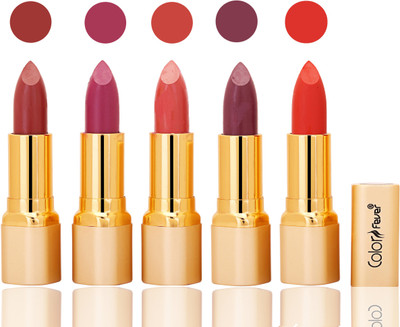 

Color Fever lipstick with Vitamin E, Enriched soft(Mauve, plum, peach, plum, orange, 20 g)