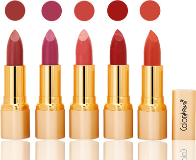 

Color Fever lipstick with Vitamin E, Enriched soft(Mauve, plum, peach, red, brick orange, 20 g)