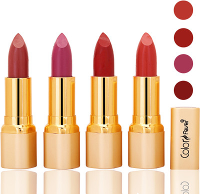 

Color Fever lipstick with Vitamin E, Enriched soft(Mauve, plum, red, orange, 16 g)