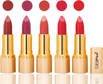 

Color Fever lipstick with Vitamin E, Enriched soft(Mauve, plum, peach, neon, red, 20 g)