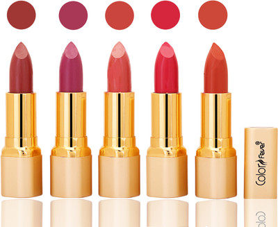 

Color Fever lipstick with Vitamin E, Enriched soft(Mauve, plum, peach, neon, brick orange, 20 g)