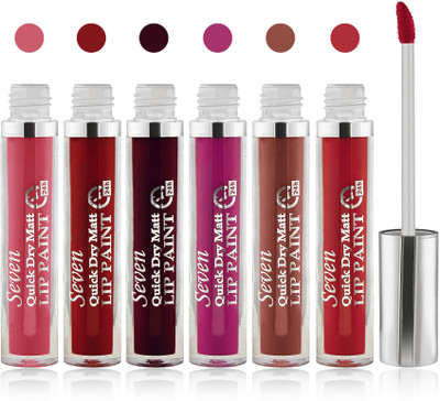 

Seven Matte lipstick(maroon brown hot chocolate purple l carrat red)