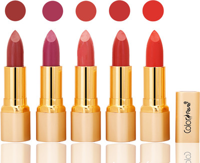 

Color Fever lipstick with Vitamin E, Enriched soft(Mauve, orange, peach, brick orange, orange, 20 g)