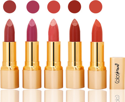 

Color Fever lipstick with Vitamin E, Enriched soft(Mauve, plum, peach, dry orange, brick orange, 20 g)