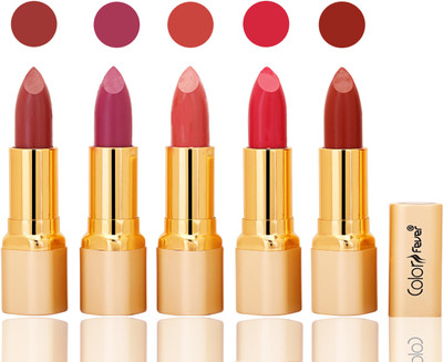 

Color Fever lipstick with Vitamin E, Enriched soft(Mauve, plum, peach, neon, dry orange, 20 g)