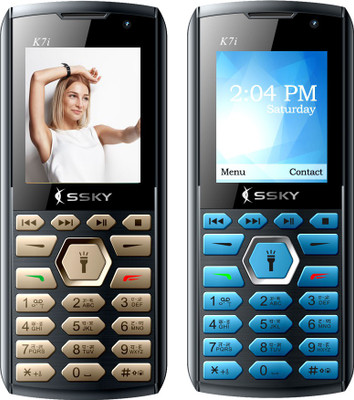 

Ssky K7I Combo of Two Mobiles(Blue&Gold)