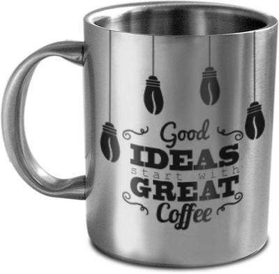 

Hot Muggs 8904110180596 Stainless Steel Mug(265 ml), Silver