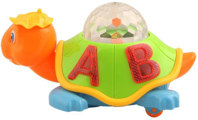 

effe shoppe HAPPY TURTLE TOY FOR INFANTS - BATTERY OPERATED DANCING TOY WITH 3D FLASH LIGHTS AND MUSIC(Multicolor)