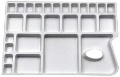 

Khyati Colour Mixing Palette - Rectangular 1 Paint Wells Palettes(Set of 1, White)