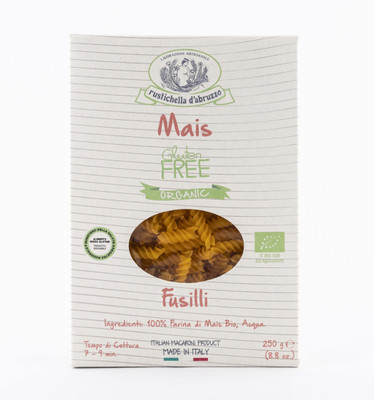 

Rustichella D' Abruzzo FUSILLI MAIS BIO Pasta g 250 (Fusilli Corn Organic Gluten free) Pasta(250 g)