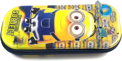 

kashish trends 1 Pcs Cartoon Character Pencil Box With Calculator And Sharpne For Kids (#003) Art Plastic Pencil Box(Set of 1, Yellow)