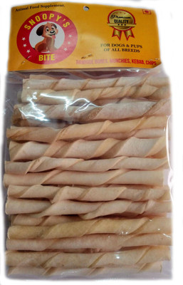 

SNOOPY'S BITE SNOOPY'S BITE RAWHIDE WHITE CHEWSTICKS FOR DOGS Chicken Dog Chew(200 g, Pack of 1)