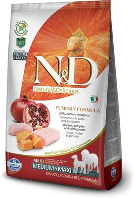 

FARMINA N&D Grain Free Chicken & Pomegrante Medium / Maxi Adult 12kg Chicken 12 kg Dry Dog Food