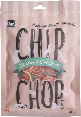 

Chip Chops Chicken and Codfish Rolls Dog Snacks, 70 g Pack of 2 Chicken Dog Treat(140 g, Pack of 2)