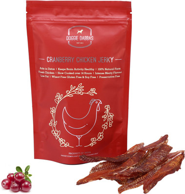 

Doggie Dabbas Doggie Dabbas Chicken Jerky Dog Treat Cranberry Flavor Chicken Dog Treat(85 g)
