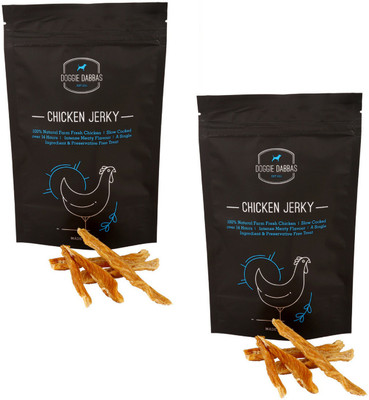 Doggie Dabbas Doggie Dabbas Chicken Jerky Dog Treat Chicken Dog Treat(200 g, Pack of 2)