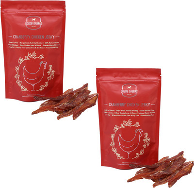 

Doggie Dabbas Doggie Dabbas Dog Chicken Jerky Cranberry Flavor Chicken Dog Treat(170 g, Pack of 2)
