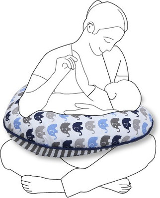 

Miss & Chief Elephant Feeding/Nursing Pillow(Blue)
