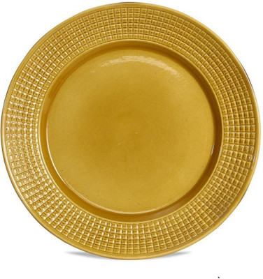 

caffeine 10IN Ceramic in Mustard Petals Flower (Set of 1) Handmade Plate