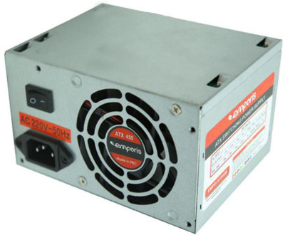 

Terabyte 450 Watt High Performance Power Supply Male 2 Female pin PSU 450 Watts PSU(Silver)