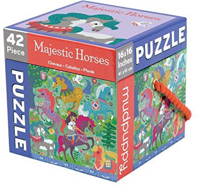 Mudpuppy Majestic Horses 42 Piece Cube Puzzle(1 Pieces)
