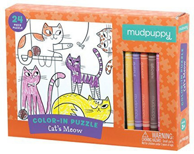 

Mudpuppy Cats Meow Color-in Puzzle (24 Piece)(24 Pieces)