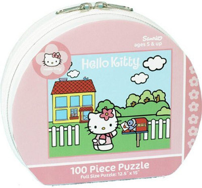 

Pressman Hello Kitty Bake Shop or Mail Box 100 Piece Jigsaw Puzzle In Zippered Tin(100 Pieces)