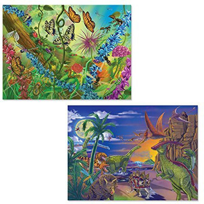 

Melissa & Doug Jigsaw Puzzles Set - Bugs and Dinosaurs (60 pcs)(60 Pieces)