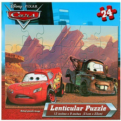 

Disney Pixar Cars Lenticular Puzzle 24 Piece Featuring Lightning McQueen and Mater (12" X 9")(24 Pieces)