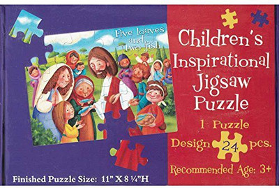 

Dicksons Five Loaves and Two Fish 11 x 8 Cardboard 24 Piece Childrens Puzzle and Devotion(24 Pieces)