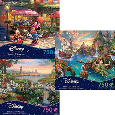

Ceaco NEW - Thomas Kinkade Movie Collection 750 Piece Jigsaw Puzzle Gift Set (3 Puzzles) 2903-16-17-18(50 Pieces)