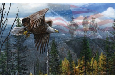 

SunsOut May Freedom Fly Forever - USA Bald Eagle Puzzle - 550 pc Jigsaw Puzzle(50 Pieces)