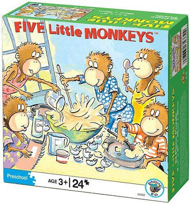 

Bepuzzled Five Little Monkeys Birthday Cake Puzzle: 24 pcs(24 Pieces)
