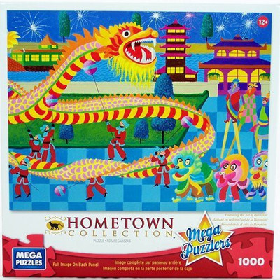 

Mega Brands Mega Puzzles: Hometown Collection 1000 piece Dragon Dance Puzzle(1000 Pieces)